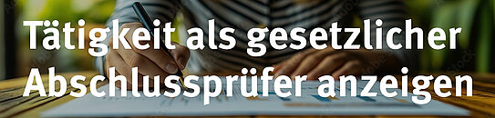 Banner Tätigkeit als gesetzlicher Abschlussprüfer anzeigen
