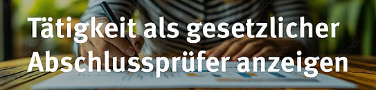 Banner Tätigkeit als gesetzlicher Abschlussprüfer anzeigen